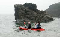 Kayaking at Tintagel Haven