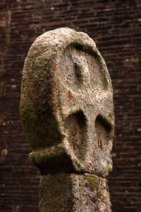 The Celtic wayside cross at Lesnewth church
