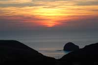 Autumn sunset at Park Farm near Tintagel