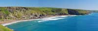 View of Trebarwith Strand from Penhallic Point