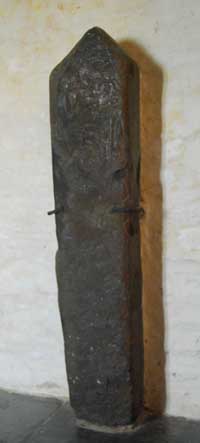 Roman stone in St Materiana Church
