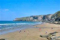 Trebarwith Strand at low tide